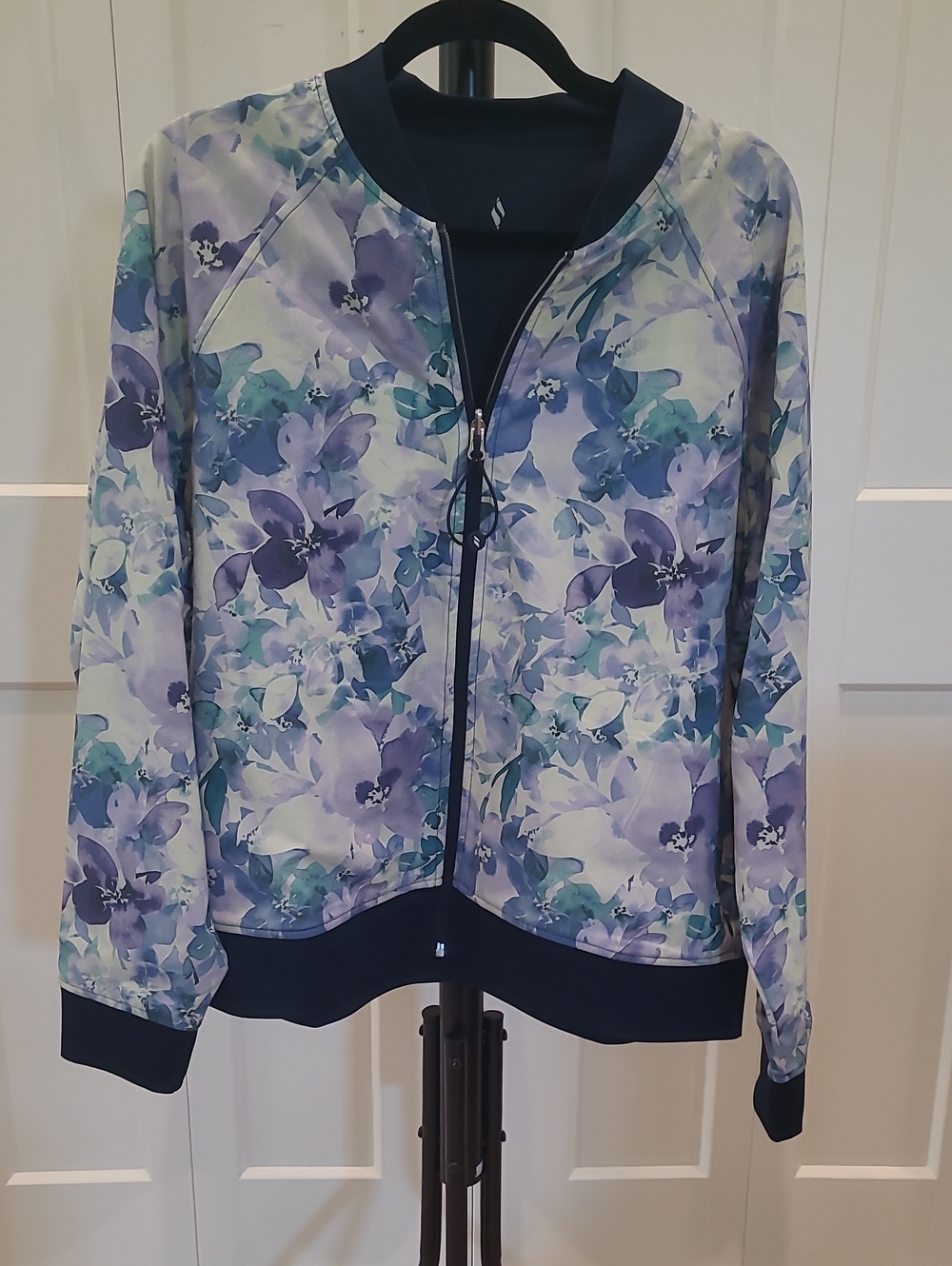 Skechers Floral Bomber Jacket - Blue & Purple